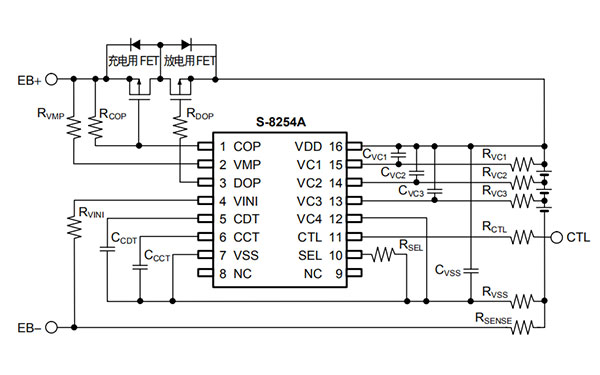3串8A動力電池保護板方案(圖1) 原理圖