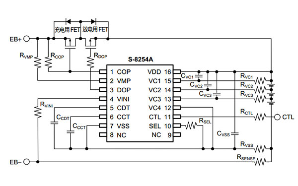 3串5A動力電池保護板方案(圖1) 原理圖
