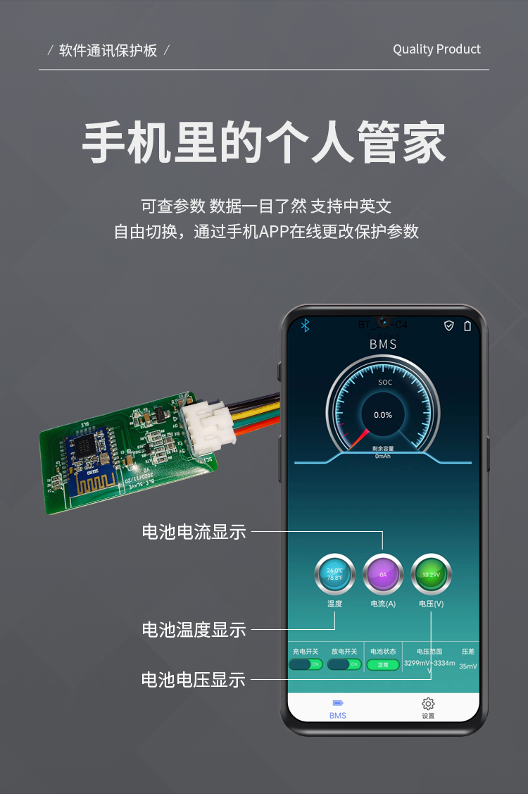 HS-028 4串100A儲能通訊保護板(圖1) HS-028 4串100A儲能通訊保護板(圖1)